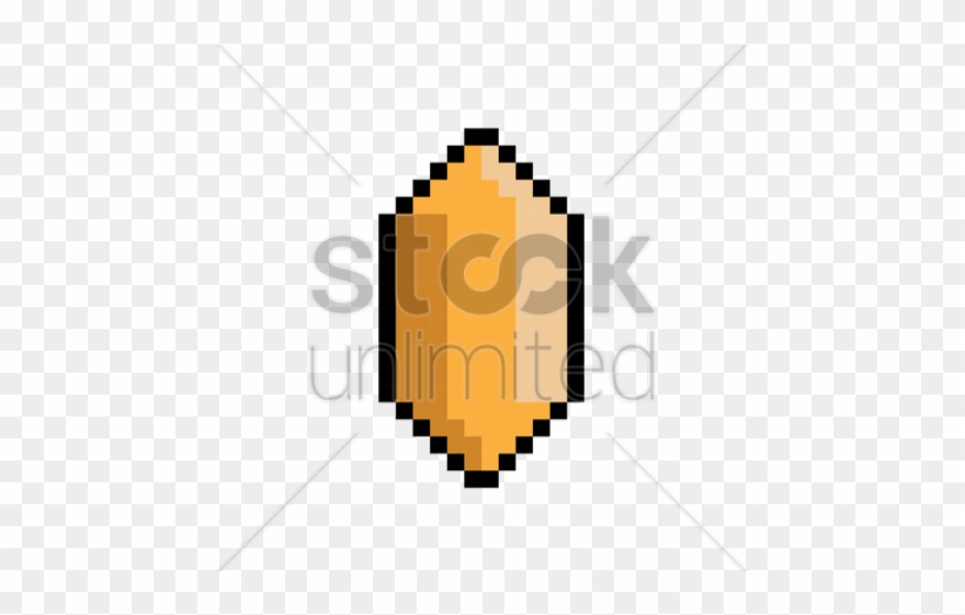 Gems Clipart Orange Gem - Chimmy Bt21 Pixel Art - Png Download