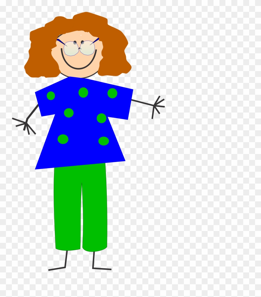 Funny Cartoon Lady With Glasses Vector Image - Cartoon Lady Clipart