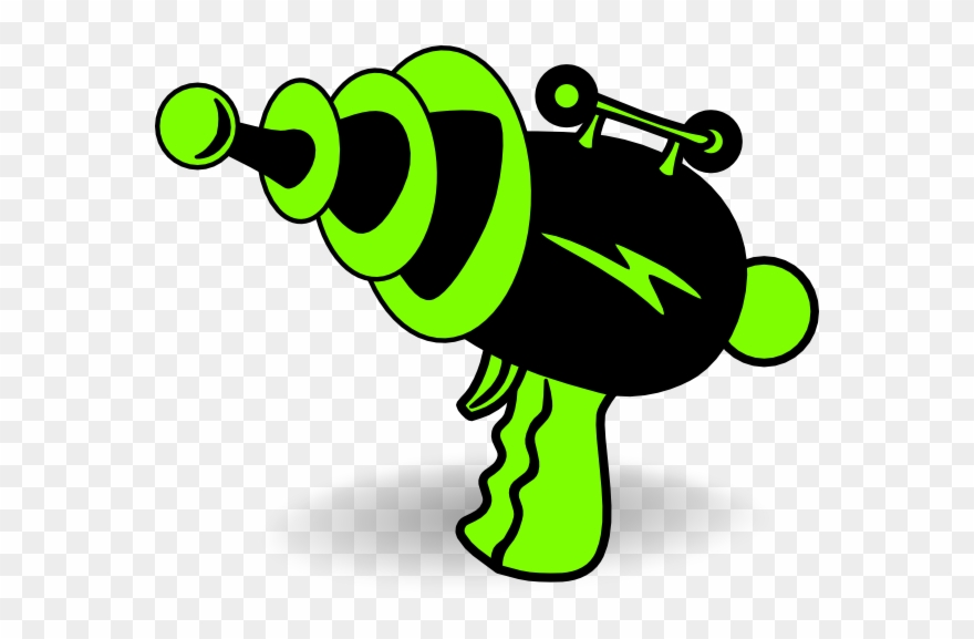 This Free Clip Arts Design Of Ray Gun Green And Black - Png Download