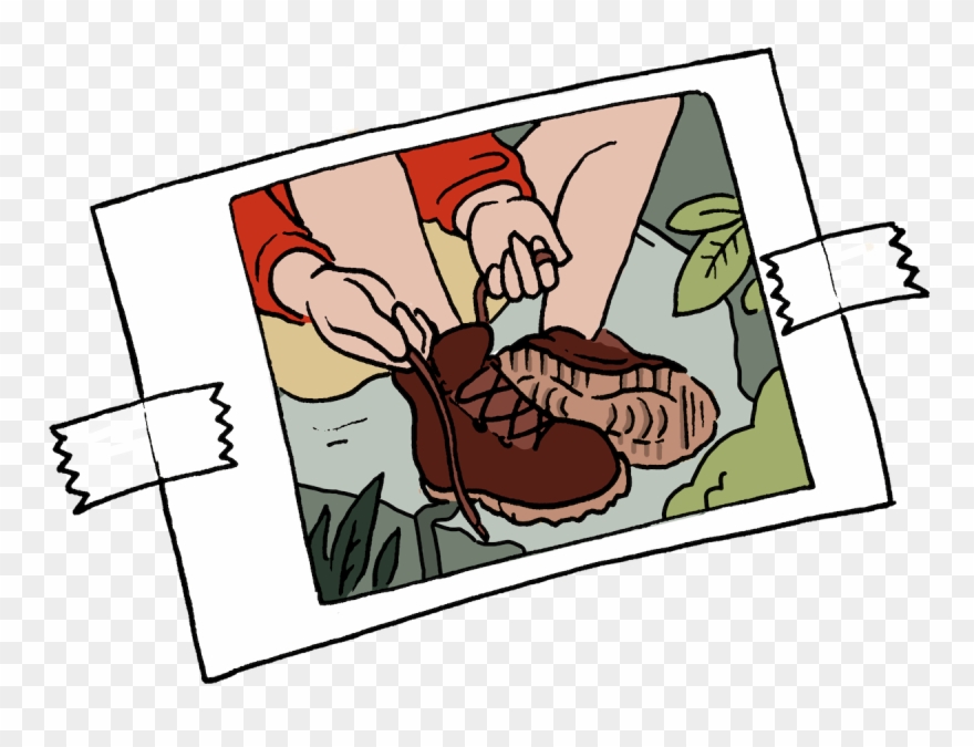 Peerdom Polaroid Hiking Shoes - Cartoon Clipart