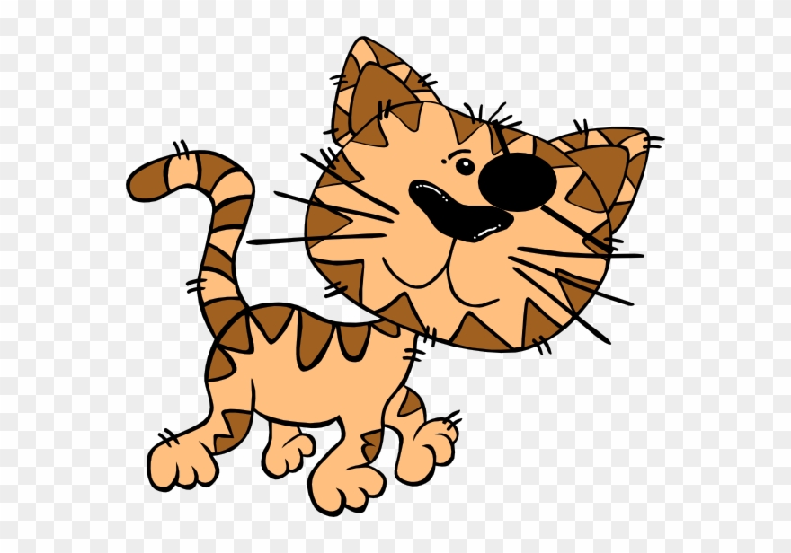 Walking Cat Shower Curtain Clipart