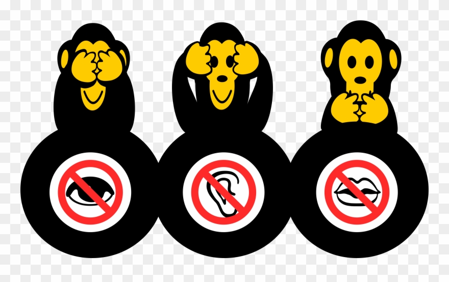 Sticker Three Wise Monkeys Remix Smiley - Clip Art - Png Download