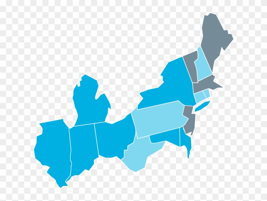 Northeast Region Heat Map - Map Of Usa Clipart