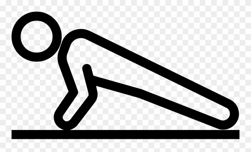 It's A Logo For A Person Doing A Pushup As An Exercise - Pushup Icon Clipart