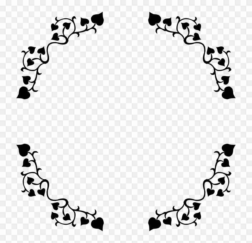 Picture Frames Silhouette Line Art Remix - Silhouette Frame Clipart