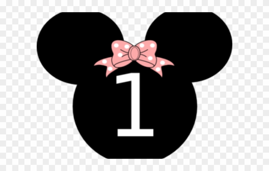 Minnie Mouse Clipart Number One - Minnie 1st Birthday Clipart - Png Download