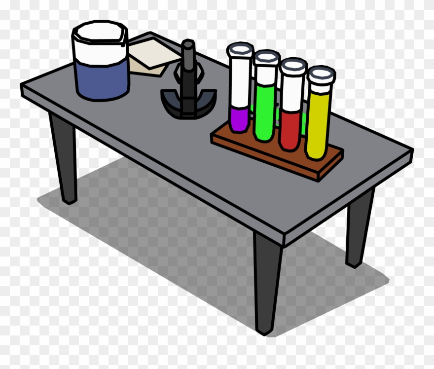 Science Table Png - Lab Desk Transparent Clipart