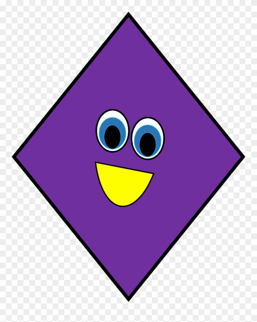 Diamond Shapes For Kids - Clip Art Rhombus Shape - Png Download