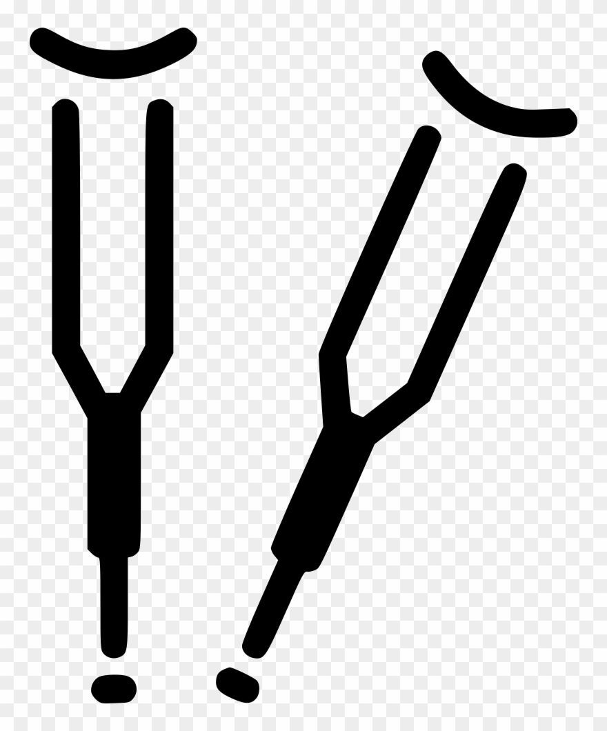 Clip Buttons Crutch Picture Library - Crutch Icon - Png Download