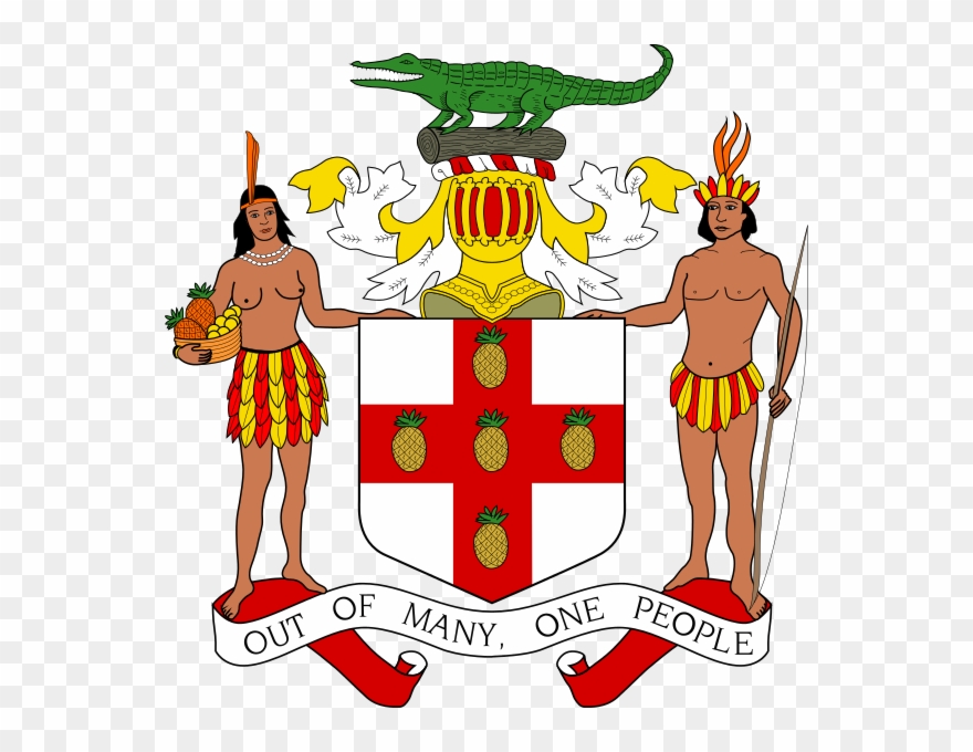 Coat Of Arms Of Jamaica - Jamaica Coat Of Arms Vector Clipart