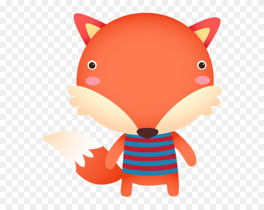 Cartoon Cute Funny Fox - Animal Cartoon Cute Png Clipart