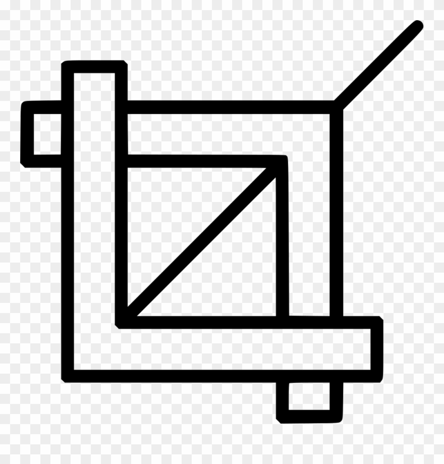 Crop Png Image - Crop Symbol White Clipart