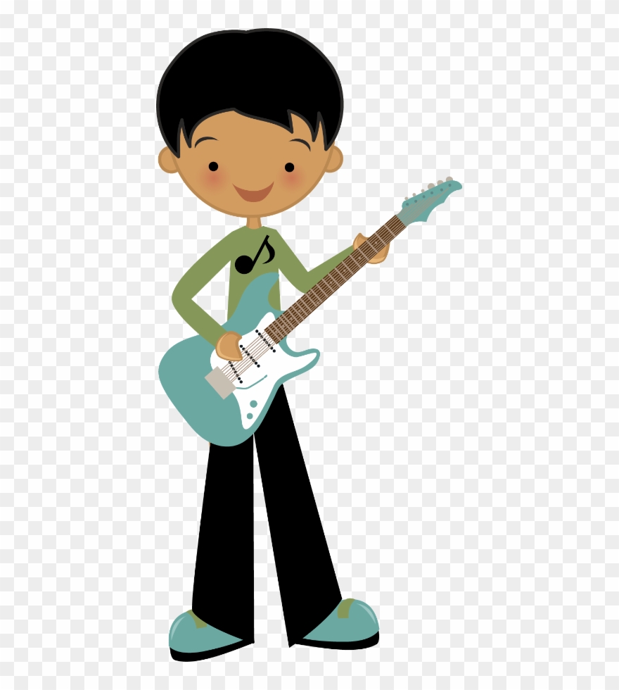 Music ‿✿⁀°••○ - Flashcard Playing The Guitar Clipart