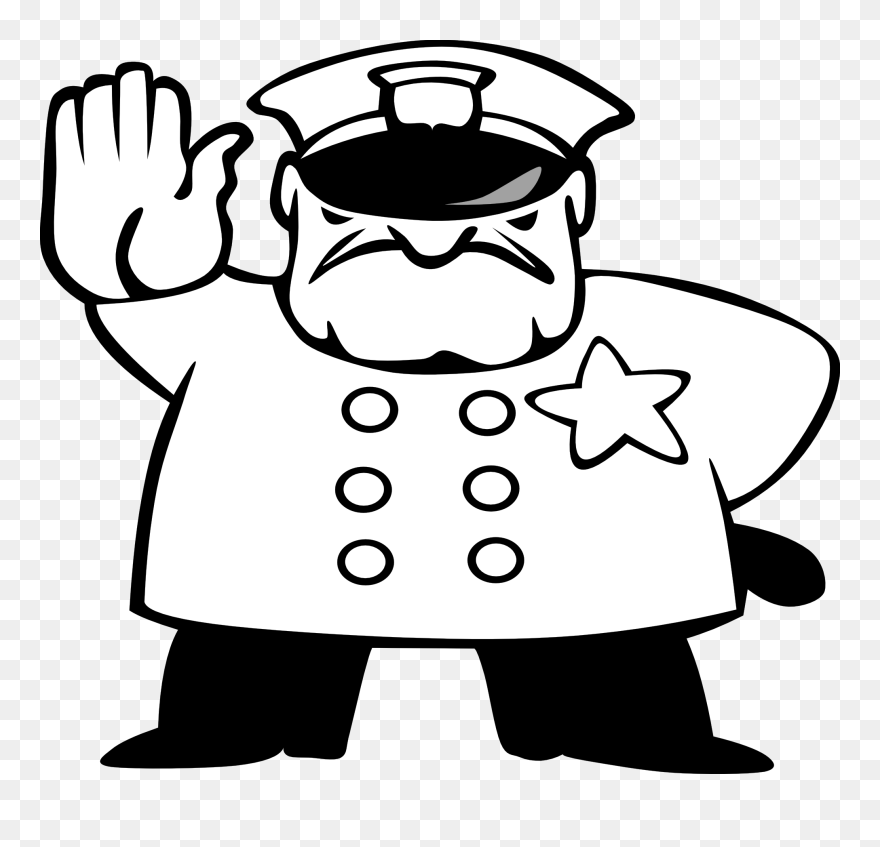 Police Cliparts Transparent - Black And White Police - Png Download