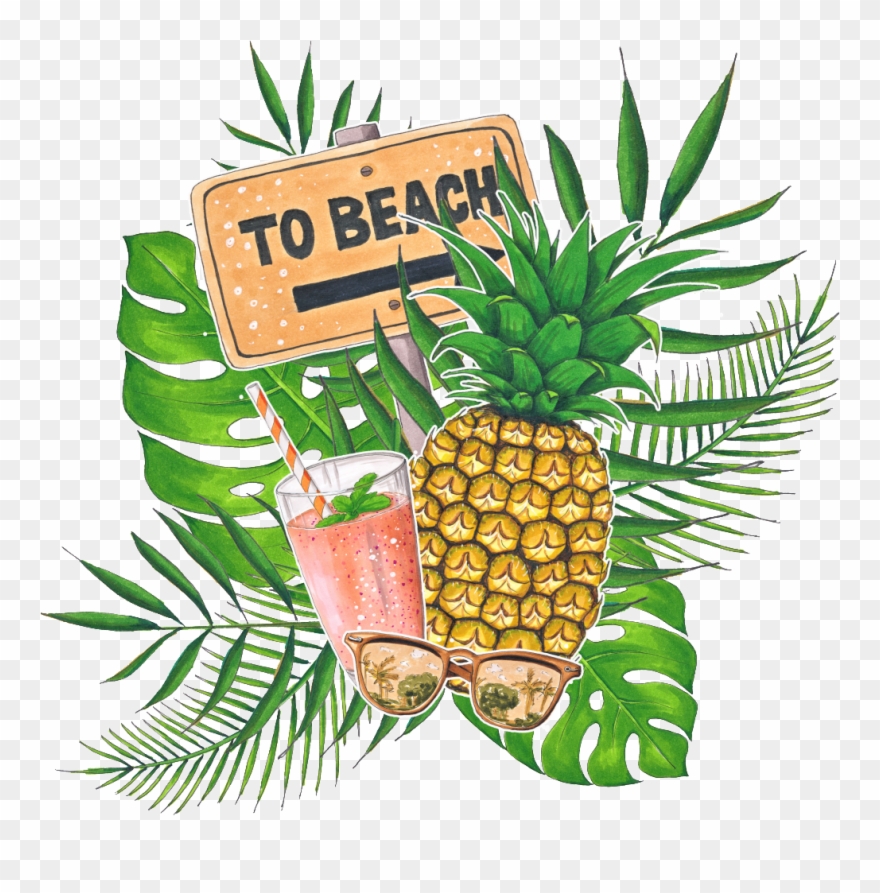 Hand Painted Tropical Fruit Drink Png Transparent - Hawaii Retirement Party Clipart