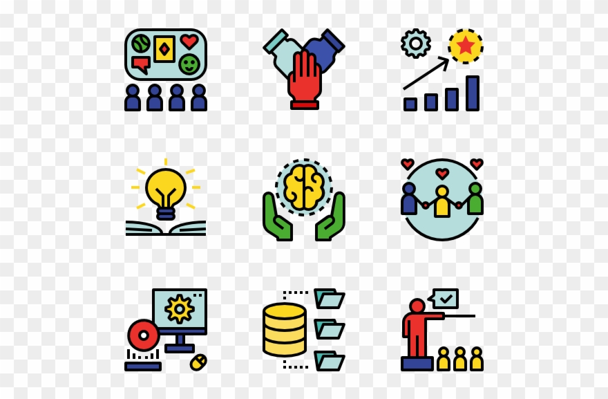 Knowledge Management - Icons Stock Clipart