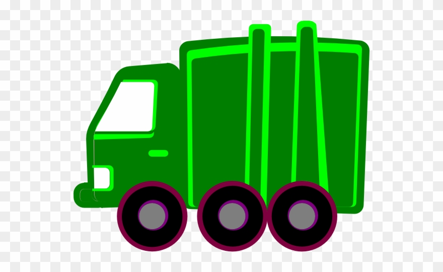 Green Garbage Truck Clipart