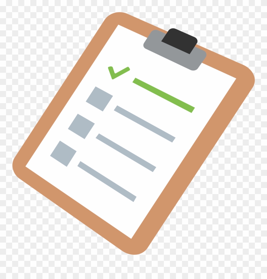 Clipboard Clipart Checklist Template Clipboard Emoji Png Download