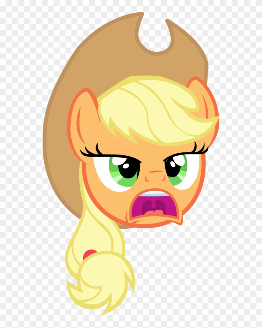 Applejack, Faic, Head, Safe, Simple Background, Solo, - Applejack Clipart