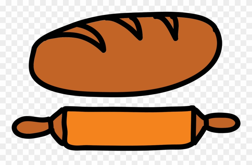 Bread And Rolling Pin Icon - Bread Clipart