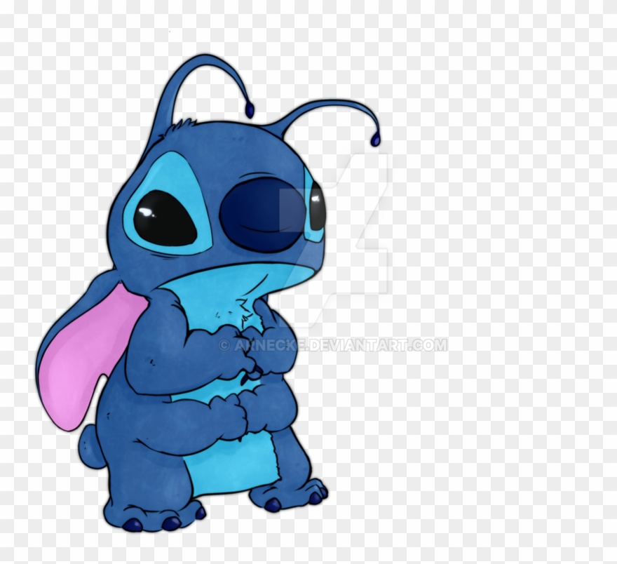 Blue Drawing Stitch Clipart Transparent Download - Stitch Triste Png