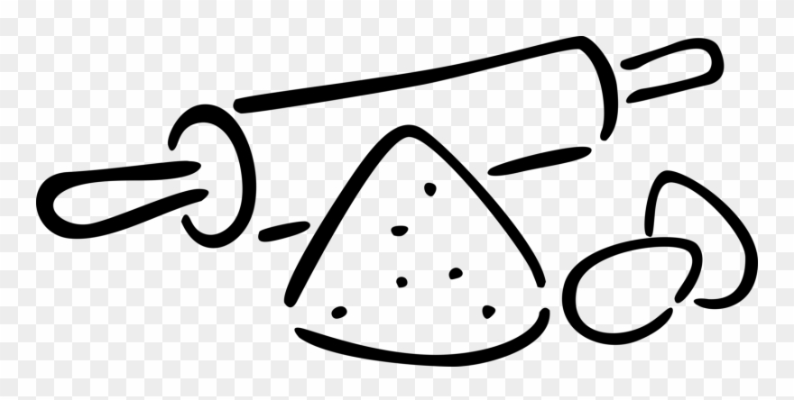 Vector Illustration Of Kitchen Baking Rolling Pin Shapes Clipart