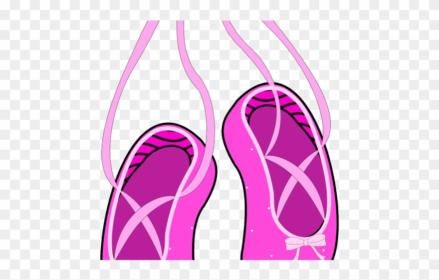Flat Shoes Clipart Pair Shoe - Clip Art Ballet Shoes - Png Download