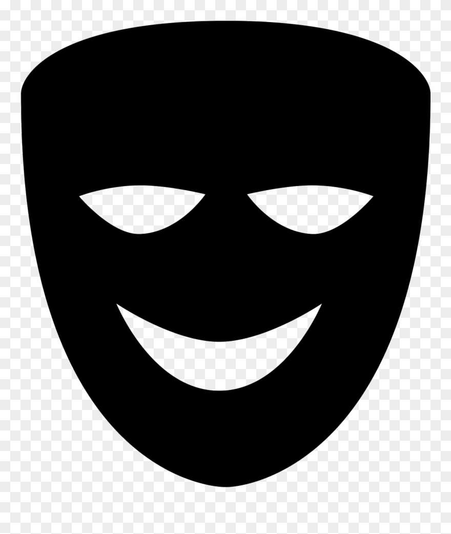 Theater Vector Laughing Mask - Comedy Icon Png Clipart