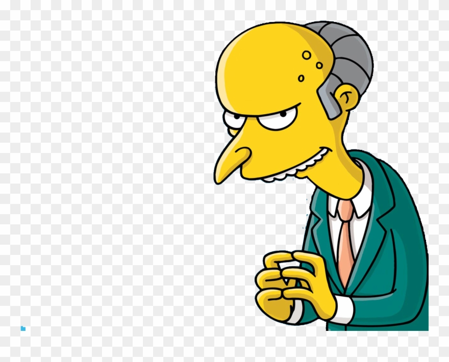 Cartoon Characters - Mr Burns Excellent Png Clipart
