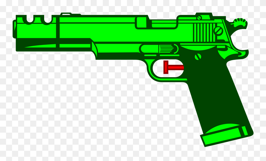 Silhouette Water Gun - Water Pistol Cartoon Png Clipart