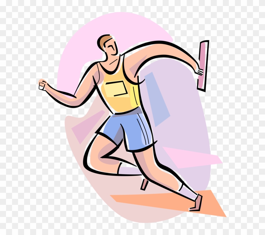 Vector Illustration Of Track And Field Athletic Sport - Clipart Player Track And Field - Png Download