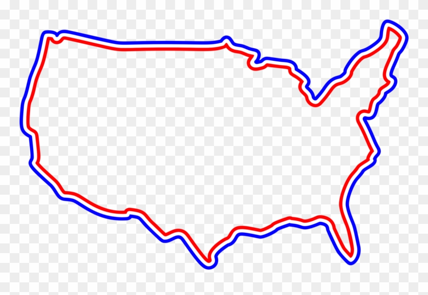 All Photo Png Clipart - United States Map Red White And Blue Transparent Png