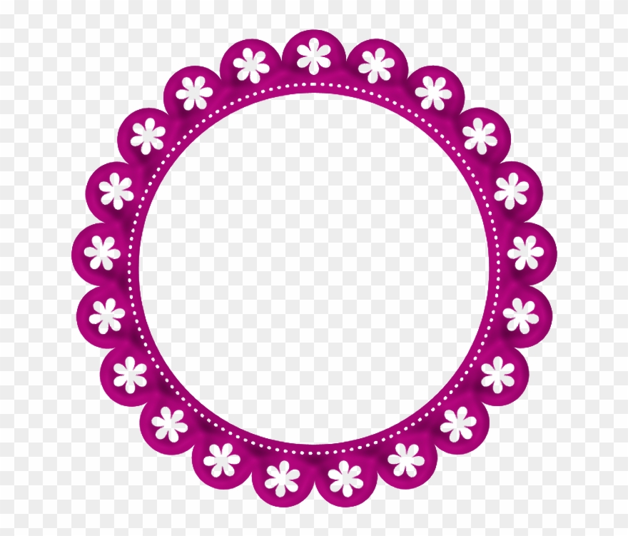 Purple Round - Moldura Redonda Azul Png Clipart