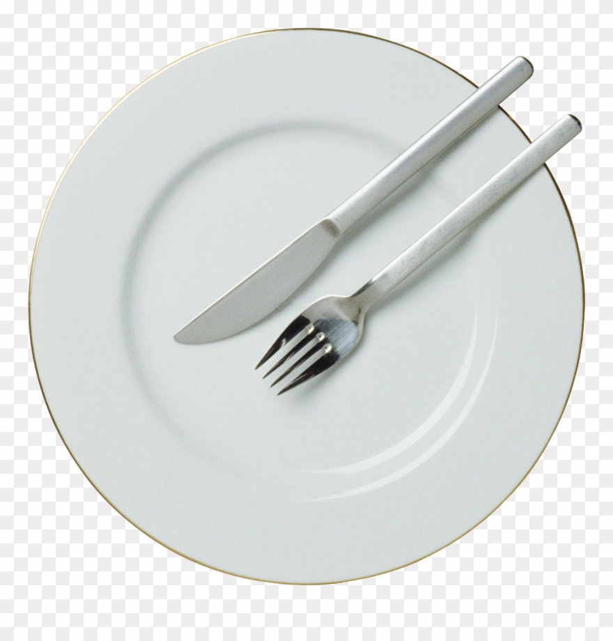 Dinner Clipart Plate Utensil - Plate With Cutlery Png Transparent Png