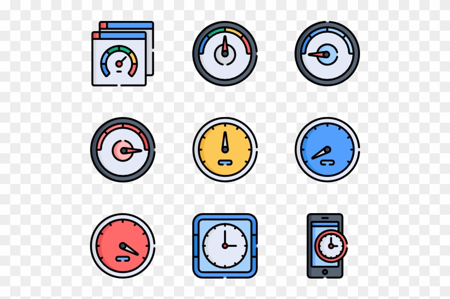 Speedometer & Time - Speedometer Clipart