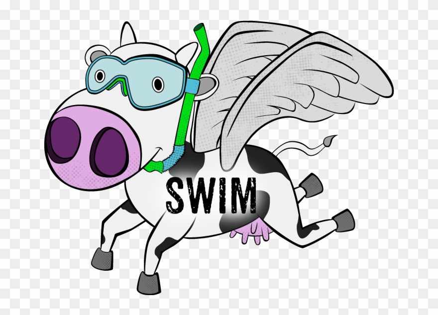 Flying Cows Peanut Butter Jellyfish Cartoon Clipart 712778