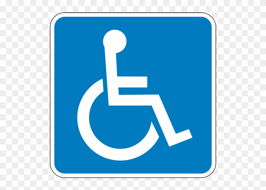 4 - Handicapped - Smartsign 3m Engineer Grade Reflective Sign, Legend Clipart