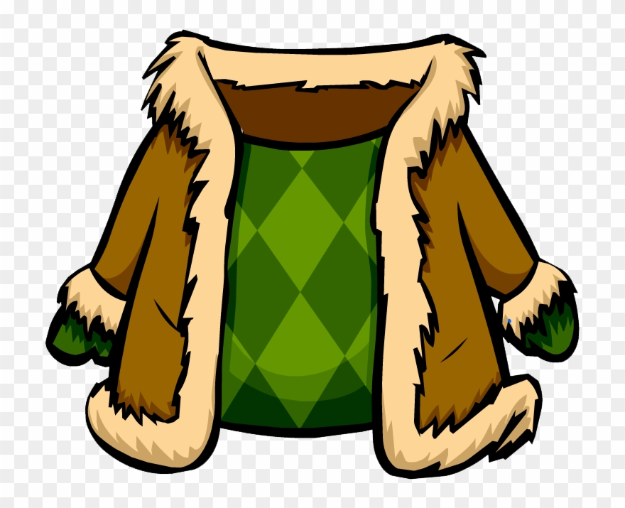 Coat Clipart Green Coat - Club Penguin Jacket - Png Download