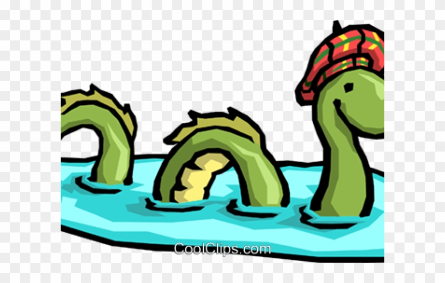Sea Monster Clipart Transparent Background - Loch Ness Monster Drawing Cute - Png Download