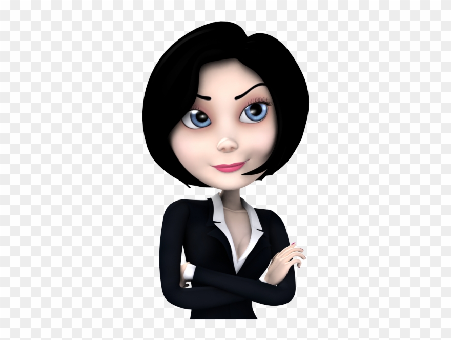 Woman In Suit Animated Clipart
