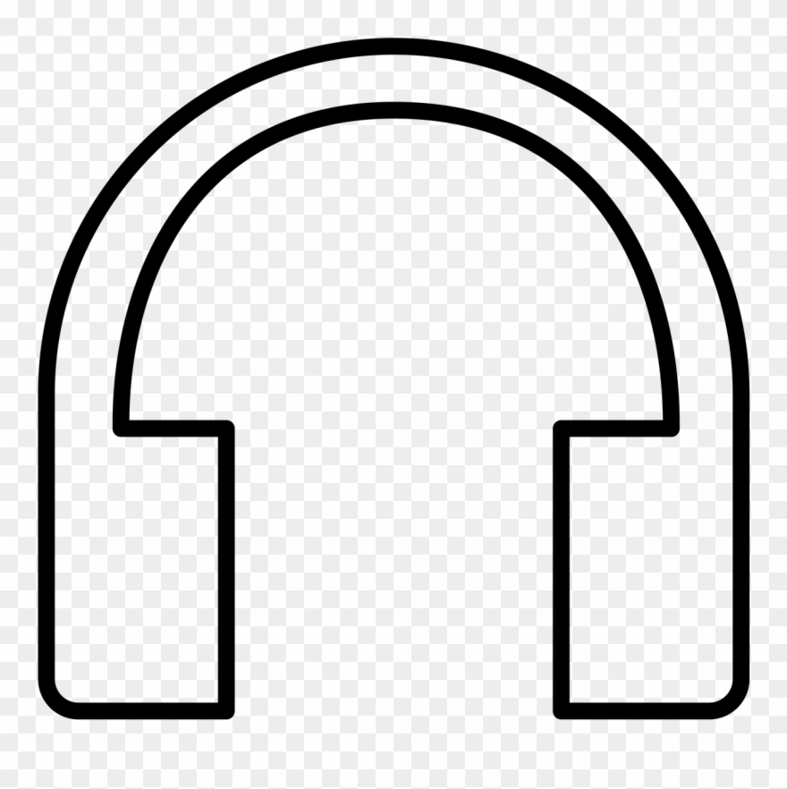 Headphones Icon Line - Headphones Clipart