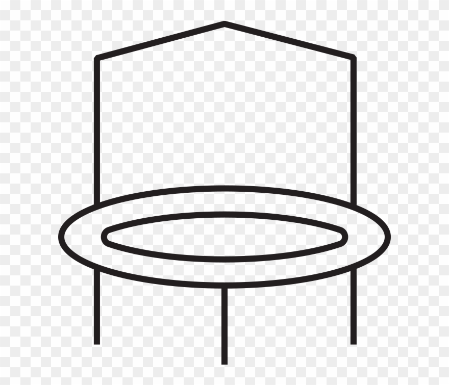 Trampoline - Coloring Book Clipart