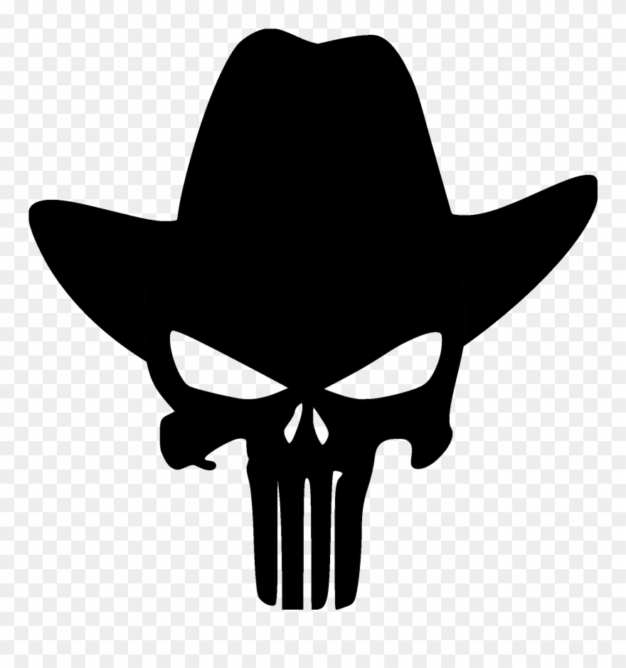Texas Punisher Skull Clipart