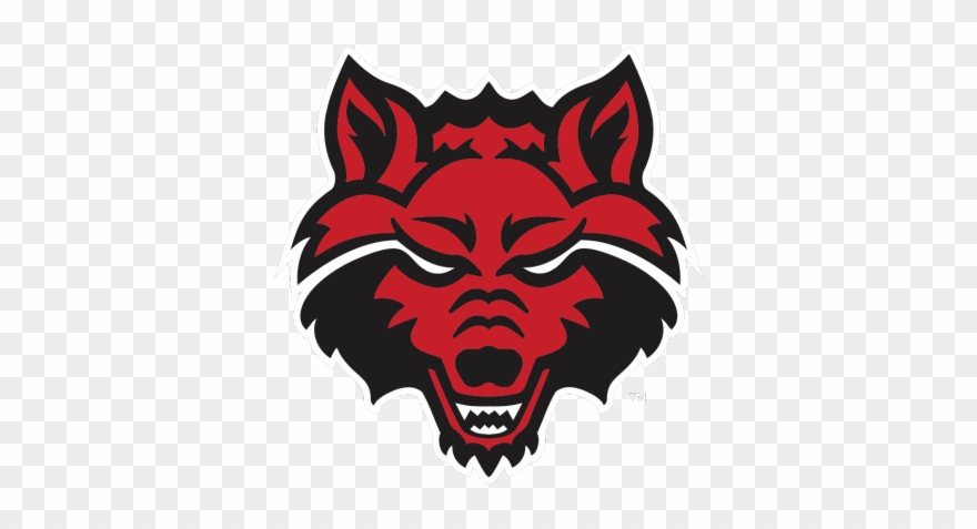 @astatemb Vs Central Arkansas - Red Wolf Arkansas State Clipart