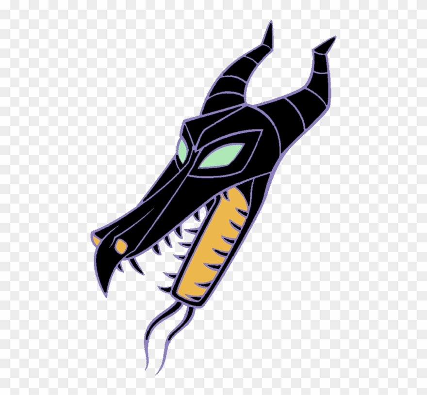 Pin Dreams Clipart - Maleficent Dragon Face - Png Download