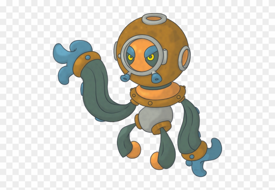 Deep Diving Octopus By Pixel Pete On - Deep Sea Diver Fakemon Clipart