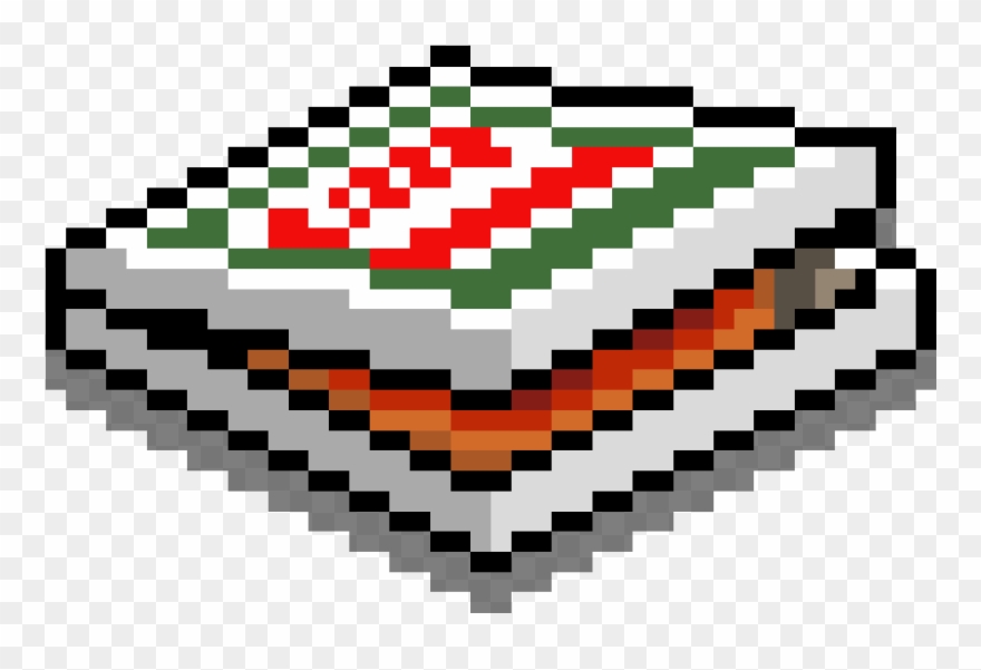 Open Pizza Box - Pixel Art Clipart