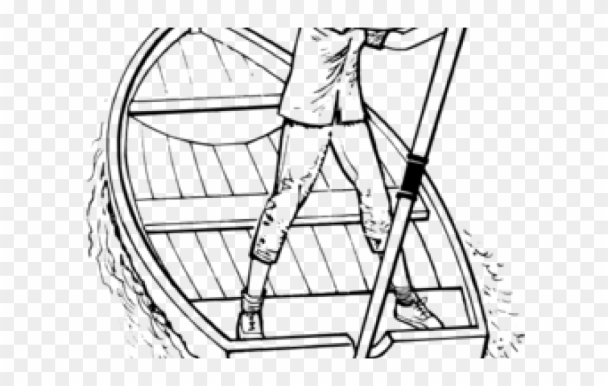 Row Boat Clipart Cartoon - Drawing And Colouring A Beautiful Boat - Png Download