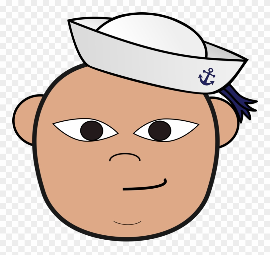 Clipart Sailor Cowboy Hat Clip Art Indian Chief Clip - Sailor Face Clipart - Png Download
