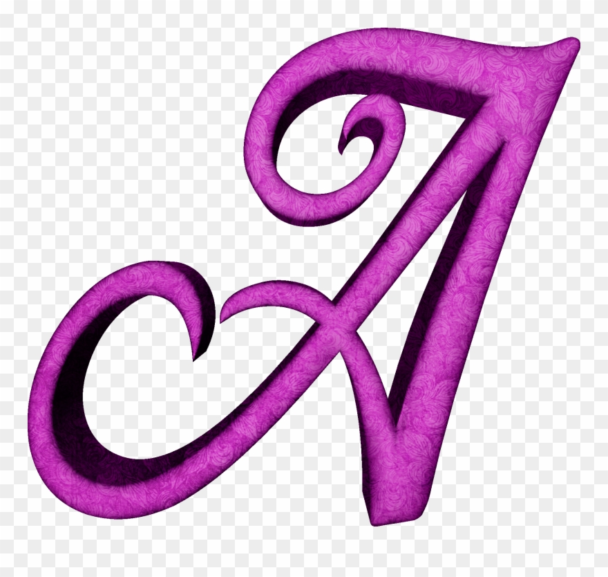 Alfabeto Estampado De Hojas En Fucsiaa - Letras En Color Fucsia Clipart